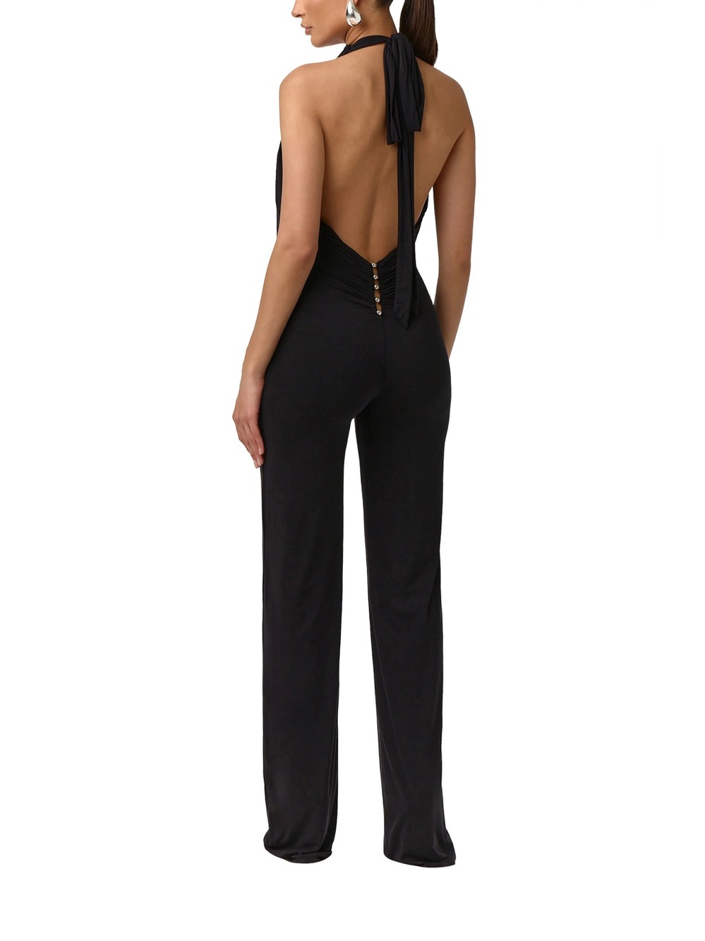 Naked Wardrobe Naked Halter Jumpsuit Black